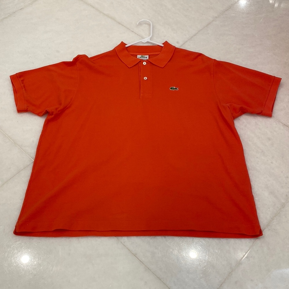 Lacoste Short Sleeve Polo Size XXL (7) Orange